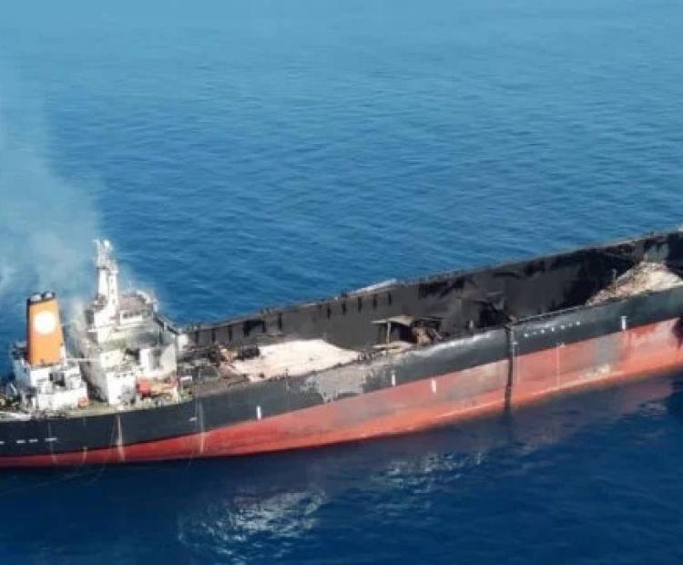 Smoldering wreck of the Pablo highlights the increasing danger from the shadow fleet